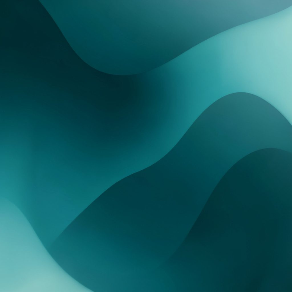 Abstract teal and dark blue gradient composition with a calm, polished mood