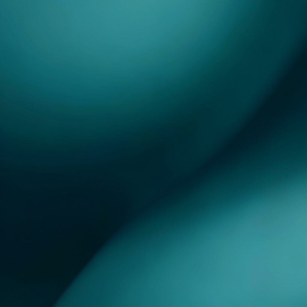 Abstract teal and slate radial gradient with soft luminous highlights, neutral and review-style tone.