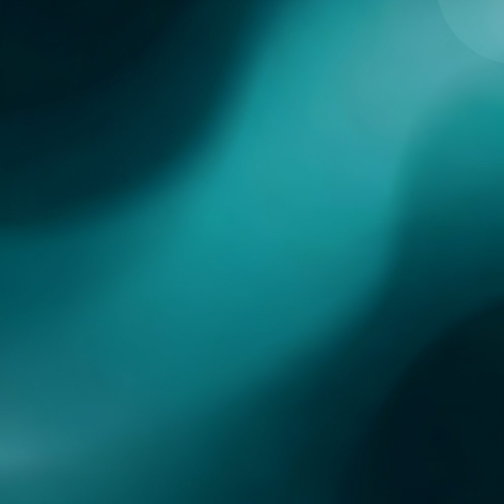 Soft teal and slate abstract gradient with subtle circular forms and a restrained, modern mood