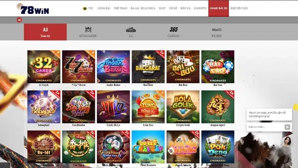 Hàng trăm tựa game Slots hấp dẫn tại 78WIN